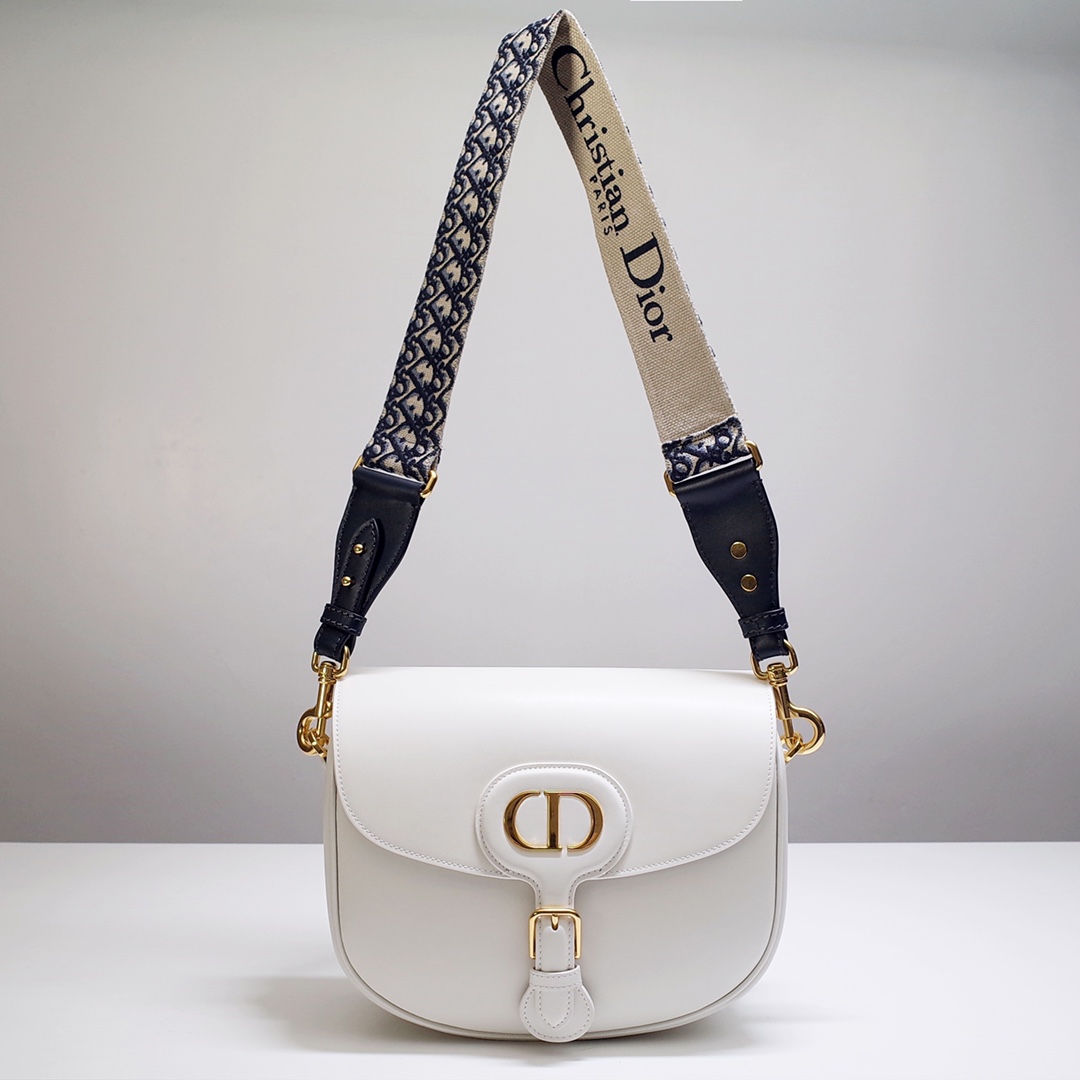 Large Dior Bobby Bag White Box Calfskin